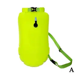 Inflatable Swim Buoy with Waist Belt - Lightweight Water Sport Storage Float (A)