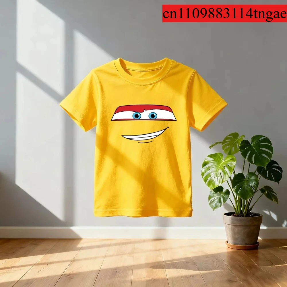 2026 여름 신작 디즈니 자동차 라이트닝 맥퀸 반팔 소년 소녀 여름 코튼 올 매치 티셔츠 의류