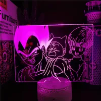 Dragon Ball Z Lampada 3D Goku Vegeta Gohan Broly 8