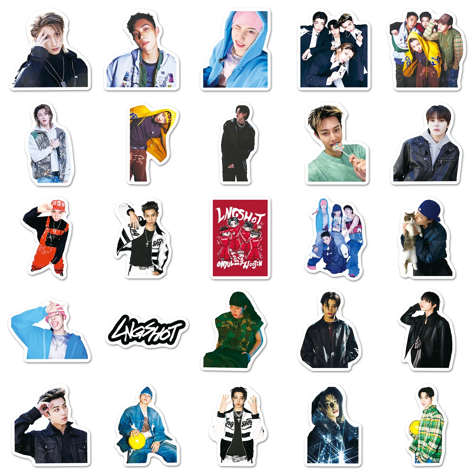 50개 멋진 힙합 스트릿 패션 스티커 트렌디한 소년 감성 스티커 (노트북, 물병, 스크랩북, DIY 데코용)
