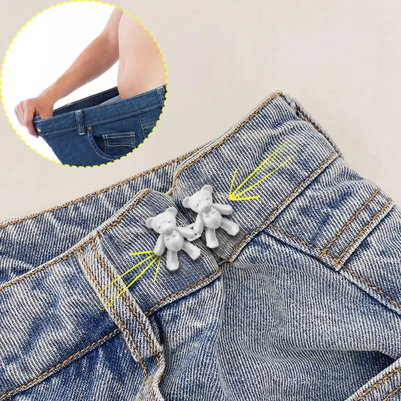 2pcs Tighten Waist Button fr Skirt Pants Jeans Adjustable Waist