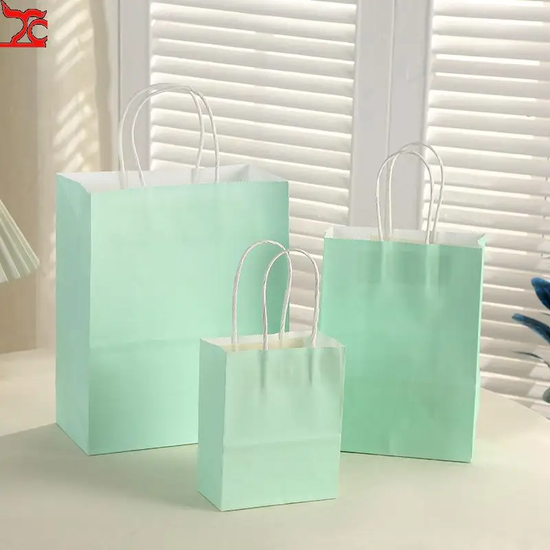 Macaron Paper Bags 20 Pcs Candy Gift Box Packaging Bags Kids Unicorn Birthday Party Decor Baby Shower Supplies Wedding Decor