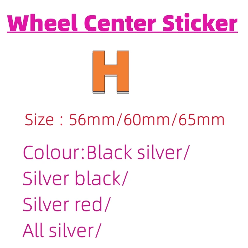 

4pcs/Set 56mm/60mm/65mm For Ci-vic HRV CRV Wheel Center Dustproof Hub Cover Stickers Design Badge Logo Car Accessories Stickers