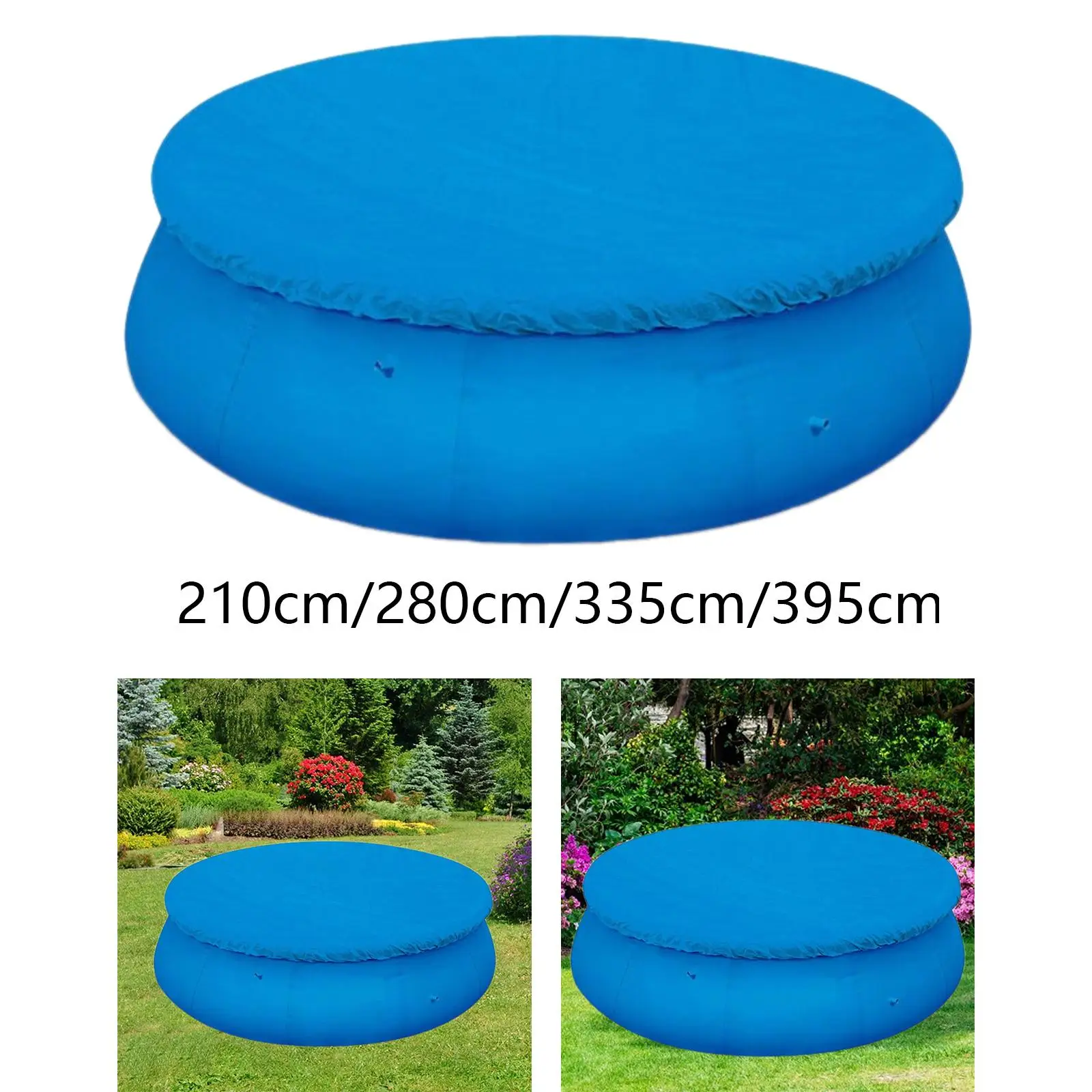 Round Pool Cover Water Resistant Drawstring Design Swimming Pool Cover for Outdoor Paddling Family Pool Cover above Ground Pool