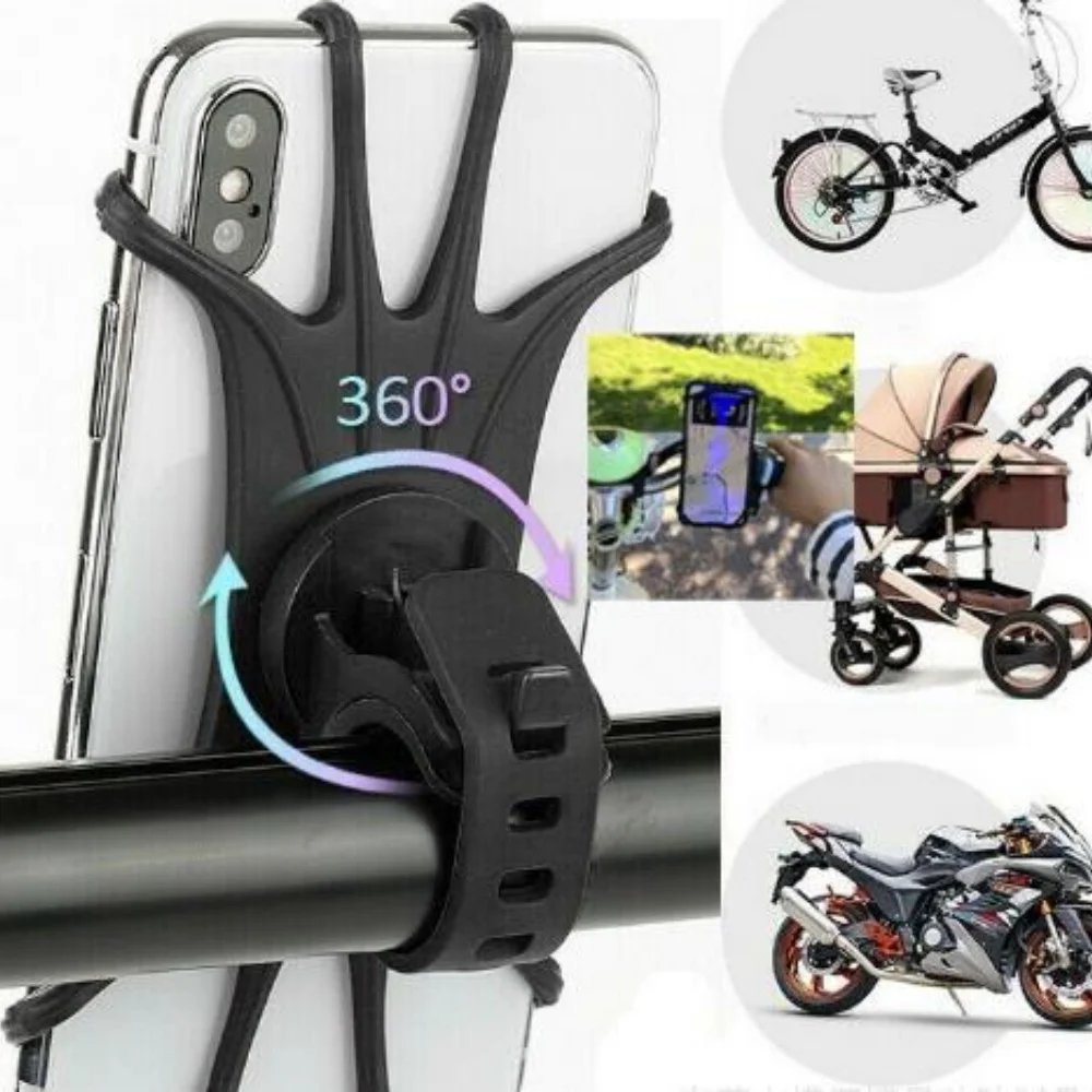 Universale 360 ° Supporto Rimovibile per Cellulare, Montaggio per Bicicletta, Moto, Scooter, Compatibile con Tutti gli Smartphone da 4 a 7 Pollici - Image 3