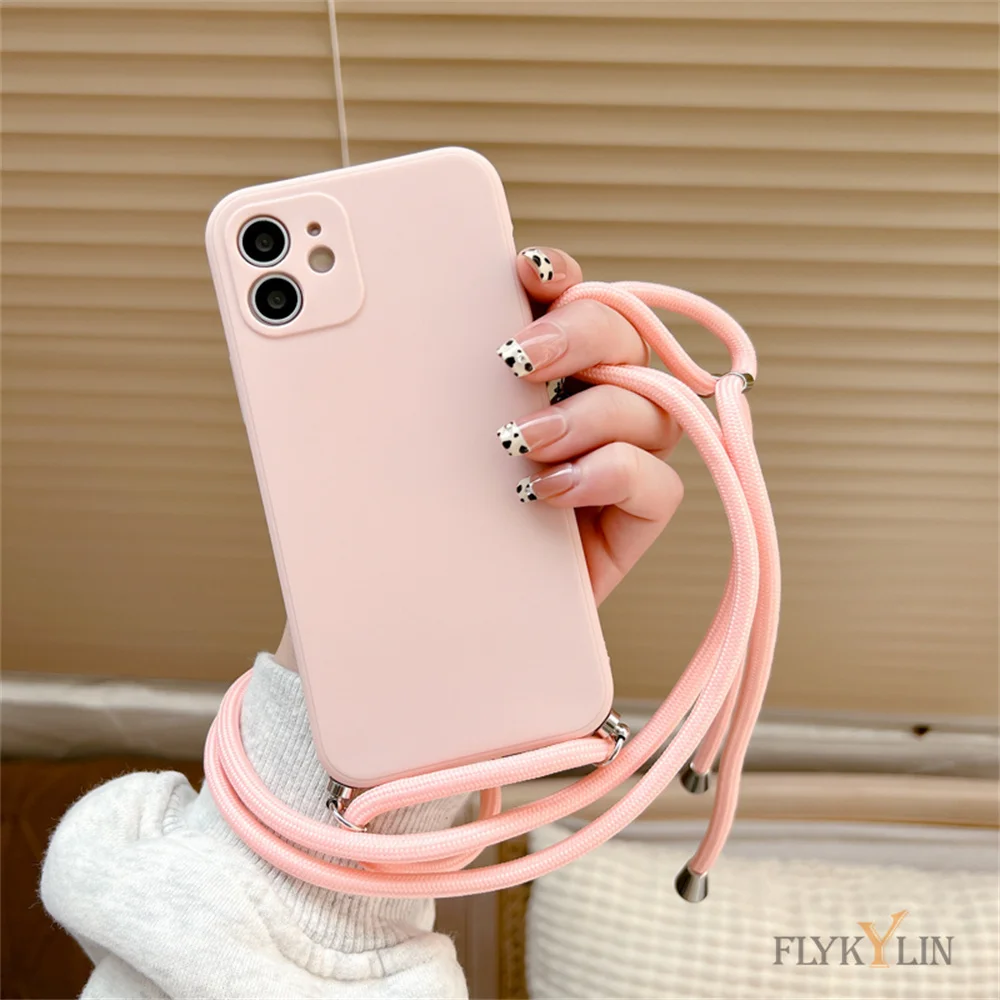 Versatile Crossbody Necklace Strap Silicone Phone Case Cover