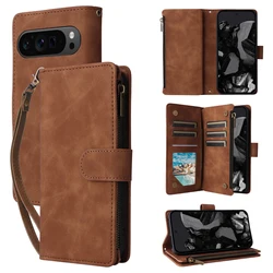 Crossbody Leather Wallet Phone Case with Strap and Stand Feature - Google Pixel 8 Pro (Brown)