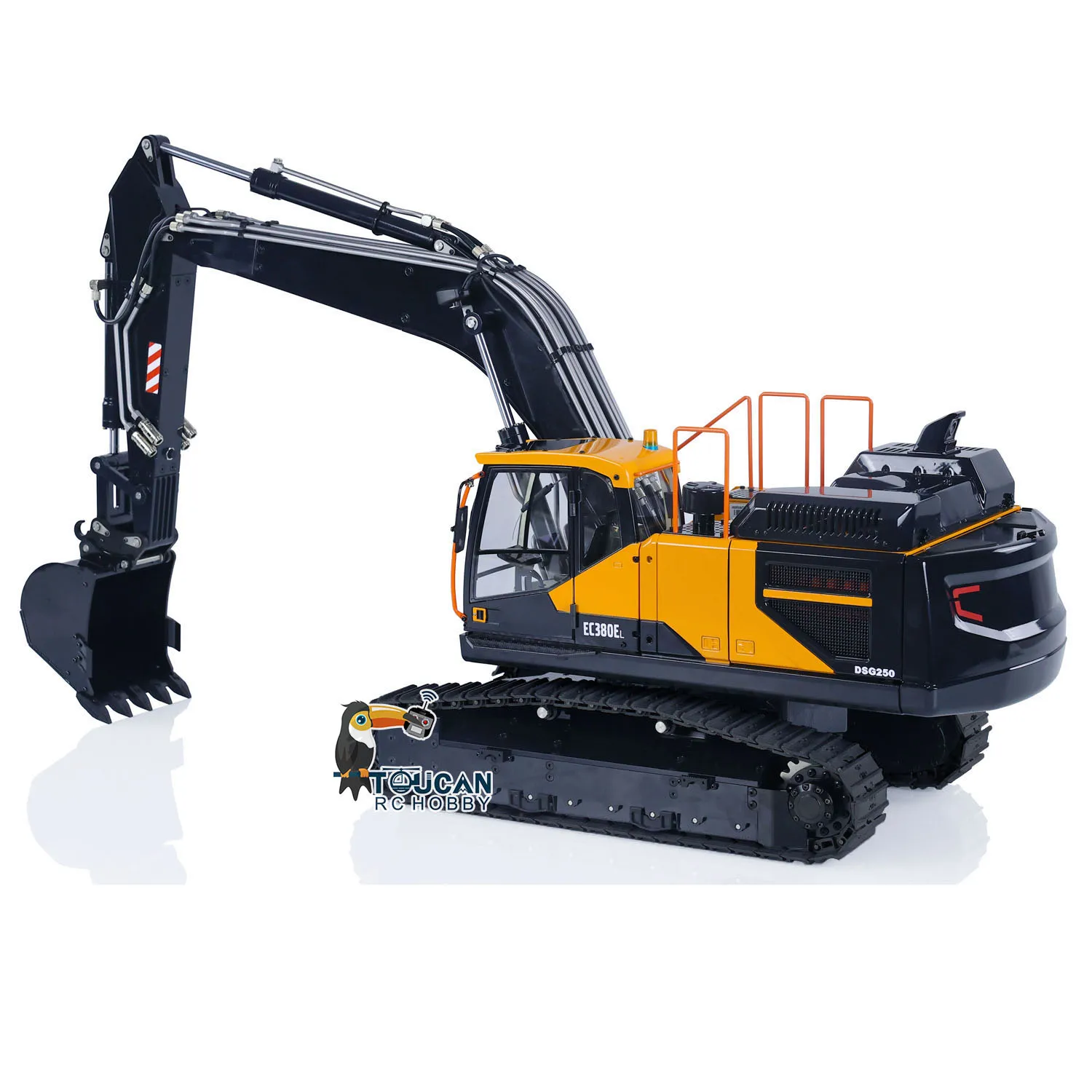 In Stock 1/14 RC Excavator EC380 Hydraulic Radio Control Metal RC Construction Truck Finished Digger Cars Vehicle Toy Model 5