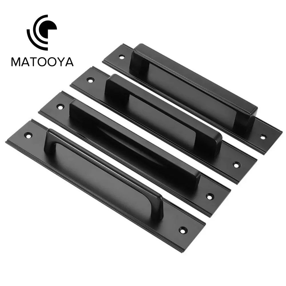 Aluminuminteriordoorblackdoorhandlebedroomkitchendoorhandlefurniturehandlesimple