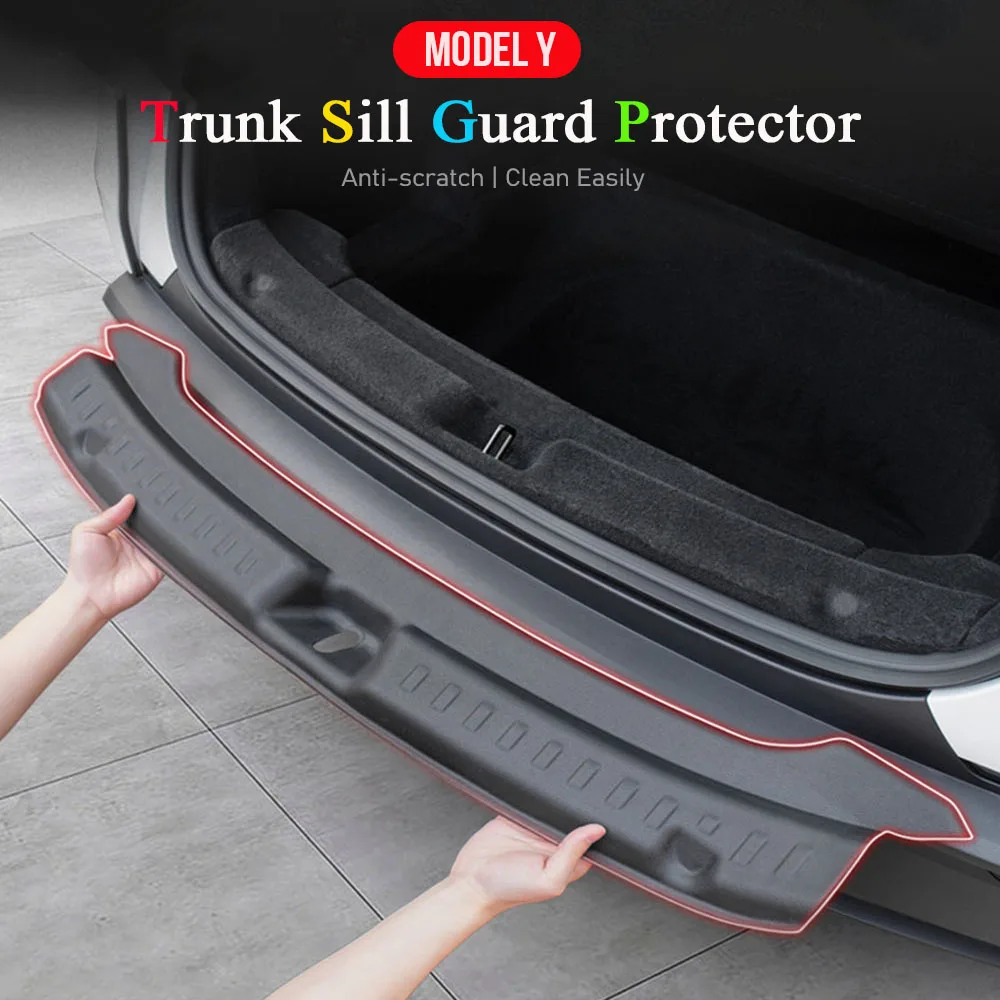 Durable Rear Bumper Guard & Cargo Protector Trunk Mat Cover