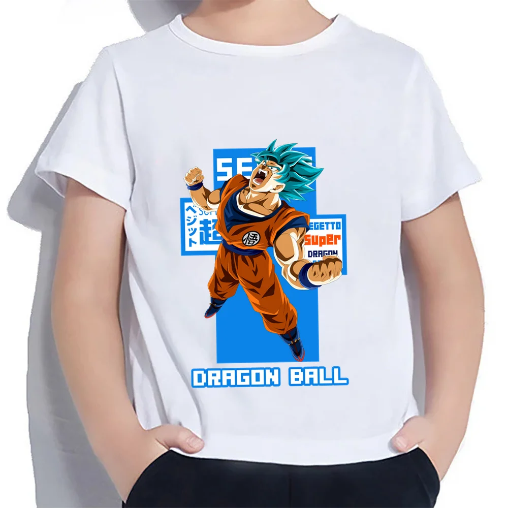

Футболка с изображением дракона жемчуга Гоку Вегета для мальчиков топы 2024 детская одежда модная трендовая уличная Красивая аниме одежда для мальчиков Лидер продаж Аниме