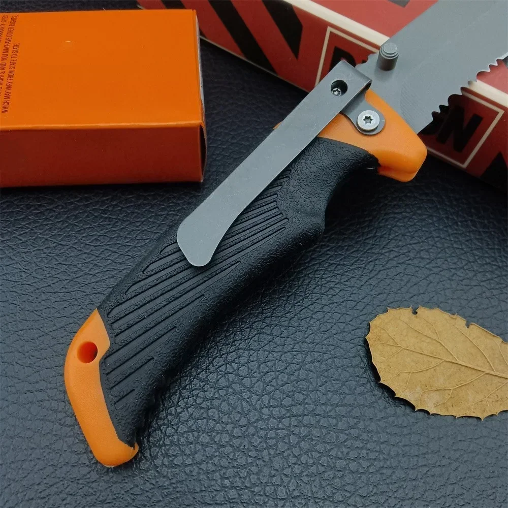 Description Picture 5 of itemHigh Quality Serrated Blade Folding Knife 8Cr13Mov Steel Rubber Handle Military Outdoor Hunting Knives Camping Survival EDC Tool