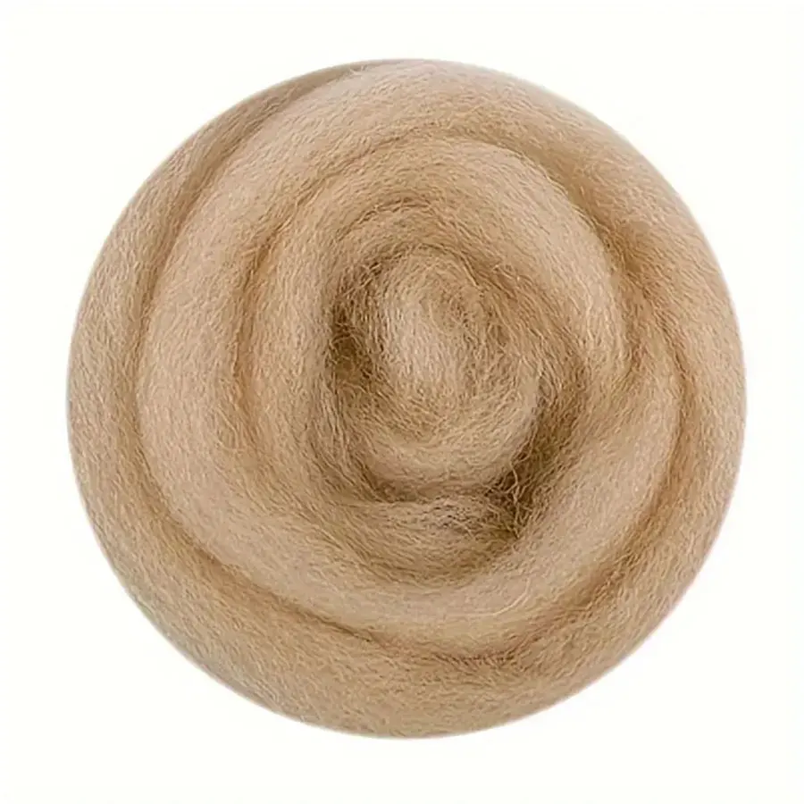 1 Roll 10 Colors Brown Needle Felting Wool Animal Series Wool Fibre Roving for Needle Felt DIY needle felting wool