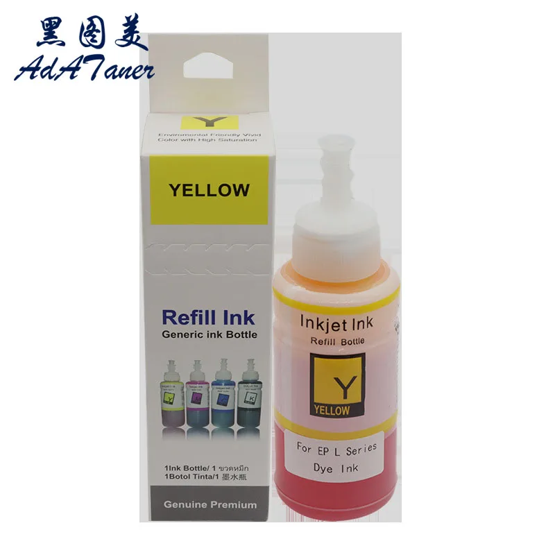70ml 664 T664 T6641 Color Compatible Bottle Refill Dye Ink For Epson L120 L380 L210 L220 L3060 L100 L110 L130 Printer