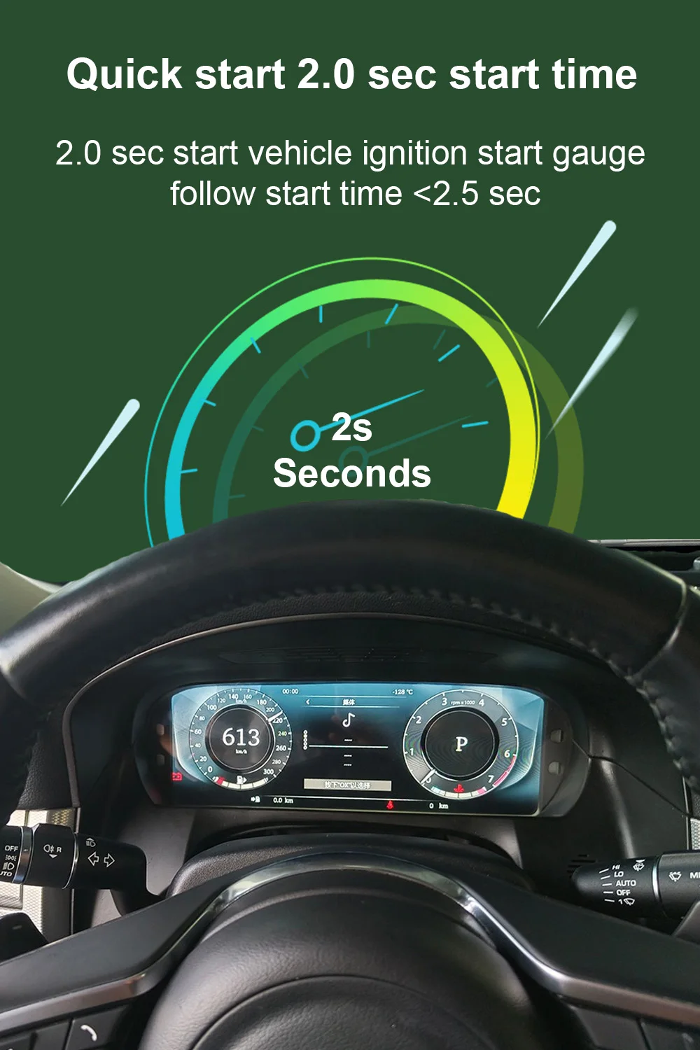 For Jaguar XFL 2016-2019 Carplay Car LCD Digital Instrument Cluster Speedometer,