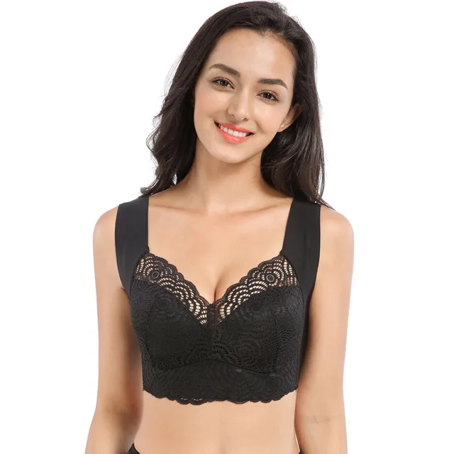 Prettyhealth Detoxific ation Bra and Shaping & Powerful Lifting Bra, Sexy  Lace Comfort Wire- Bra Plus Size (2-Black, XL)