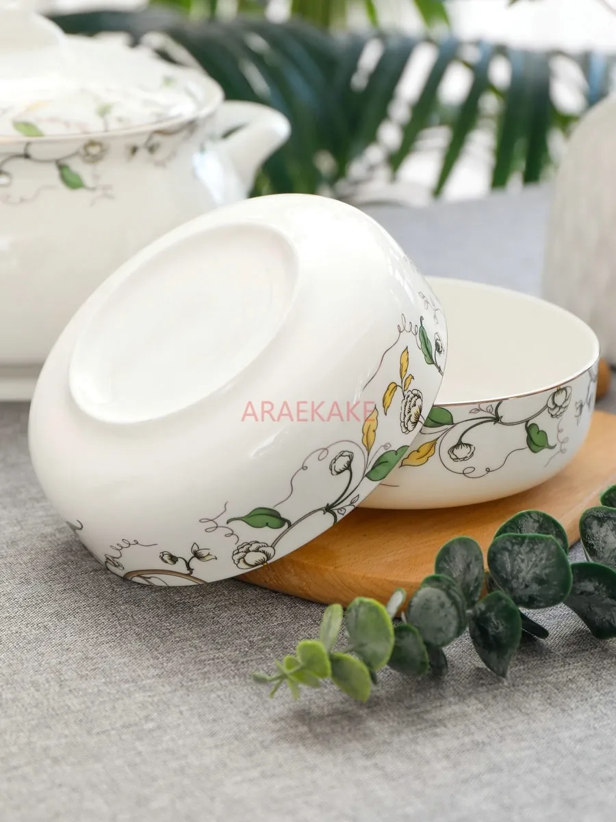 1000ml/1300ml Steamed egg bowls, household deep plate microwave tableware, salad bowls, plates