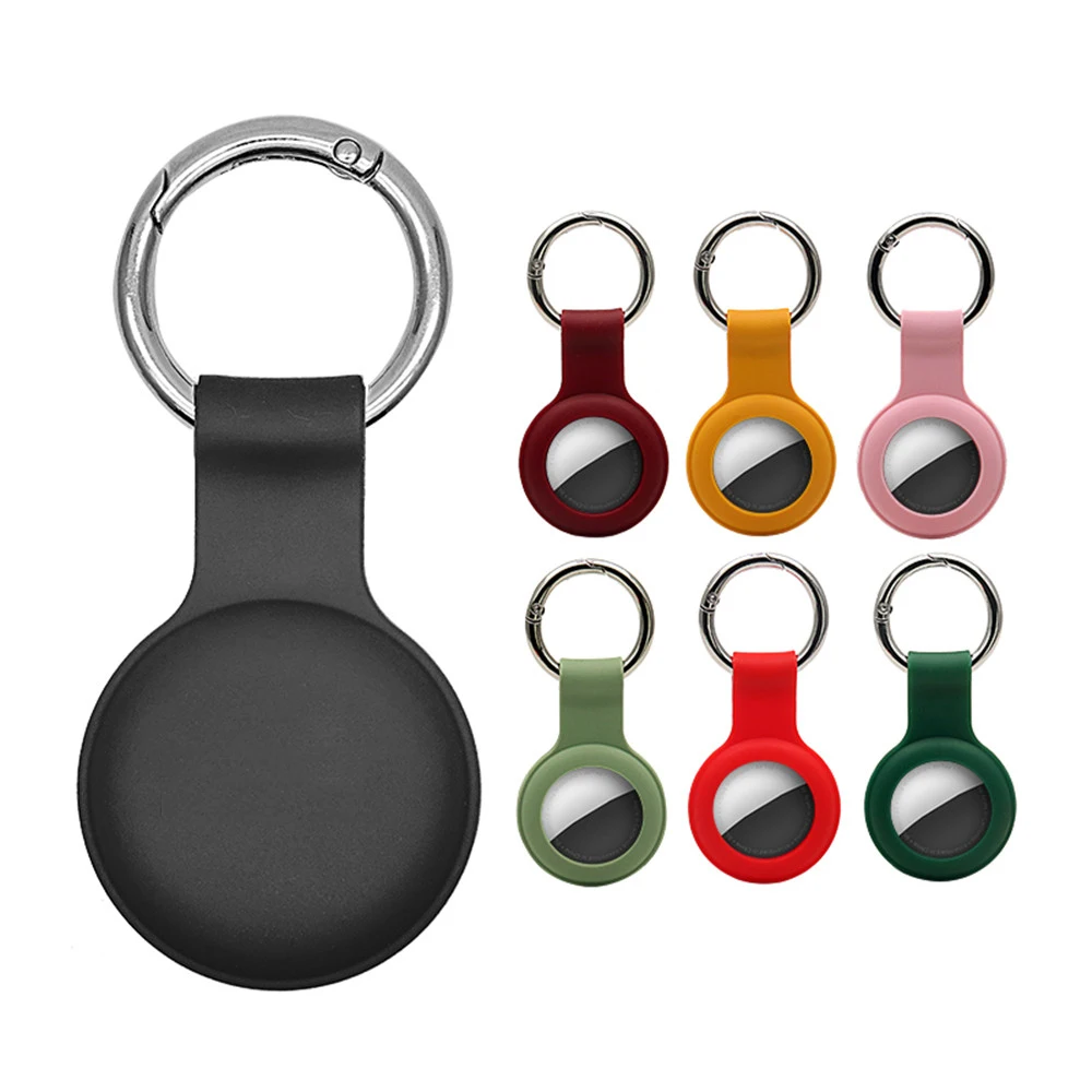 Cover Apple Airtags Case Liquid Silicone Protective Shell tracker Accessories Anti-scratch Sleeve Keychain Air tag case silicone airtag case smart tag case airtag case airtag keychain