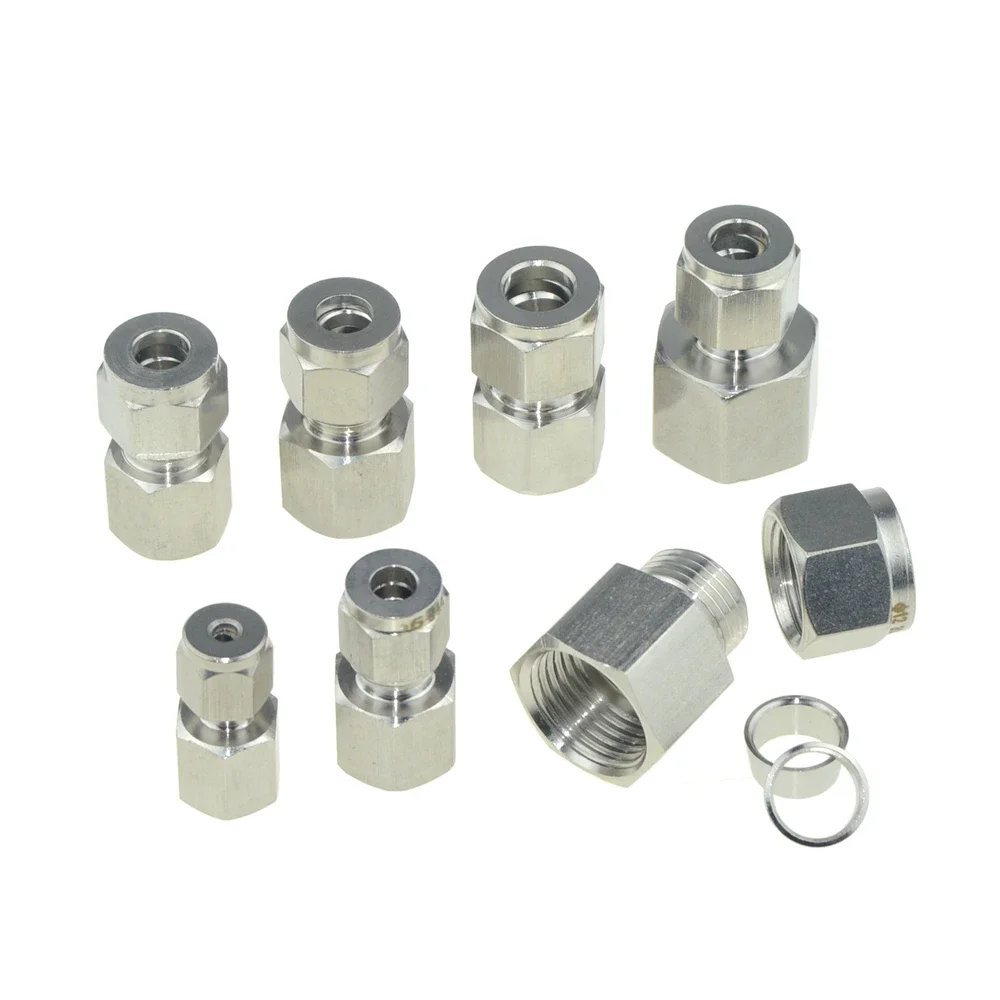 Pipe Fitting SS 304 Ferrule Compression Connector 1/8 1/4 3/8 1/2 NPT PT Thread 6 8 10 12mm 1/4 1/2 Tube Stainless Steel Adapter,hose pipe fitting,pipe fitting,water pipe fitting