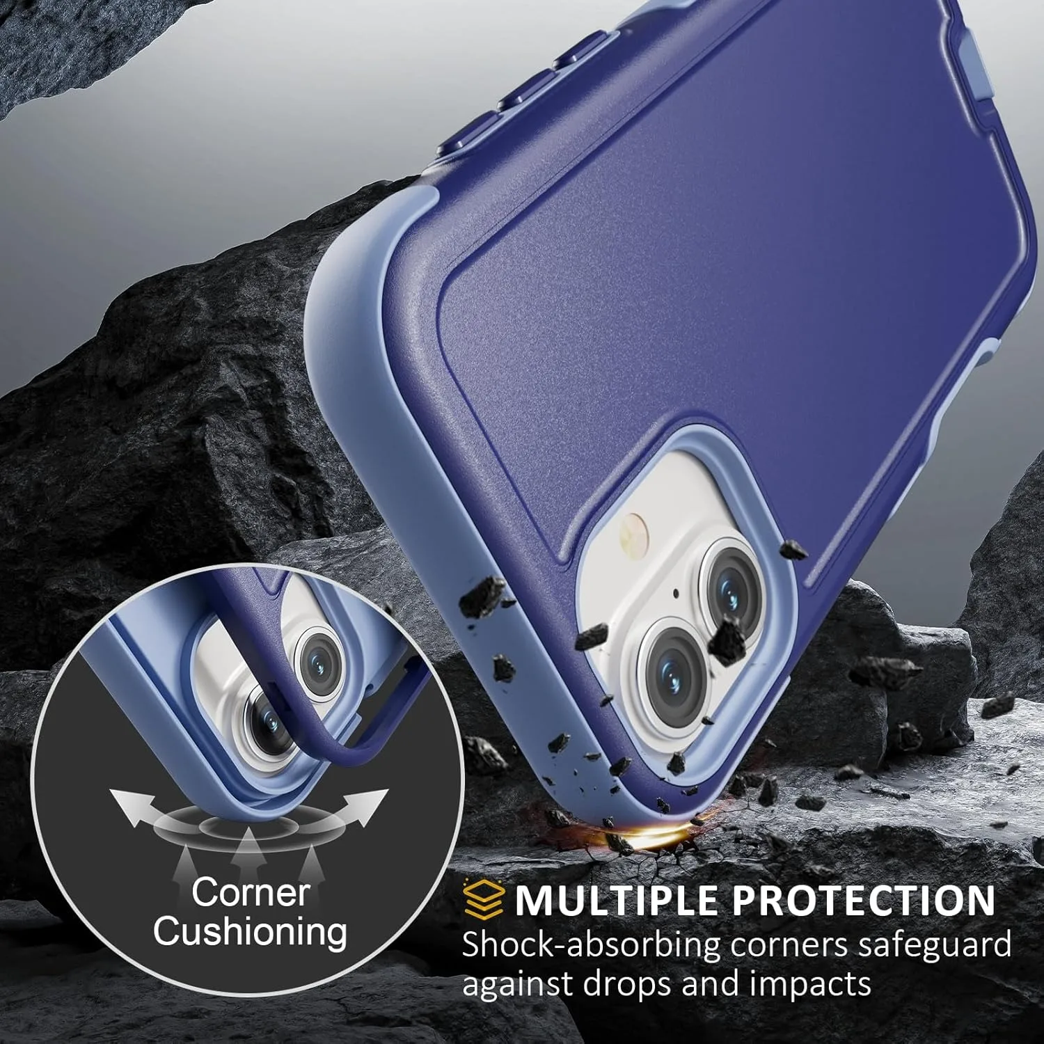 Rugged Heavy Duty Military Grade Armor Phone Case with MagSafe Shockproof Protection