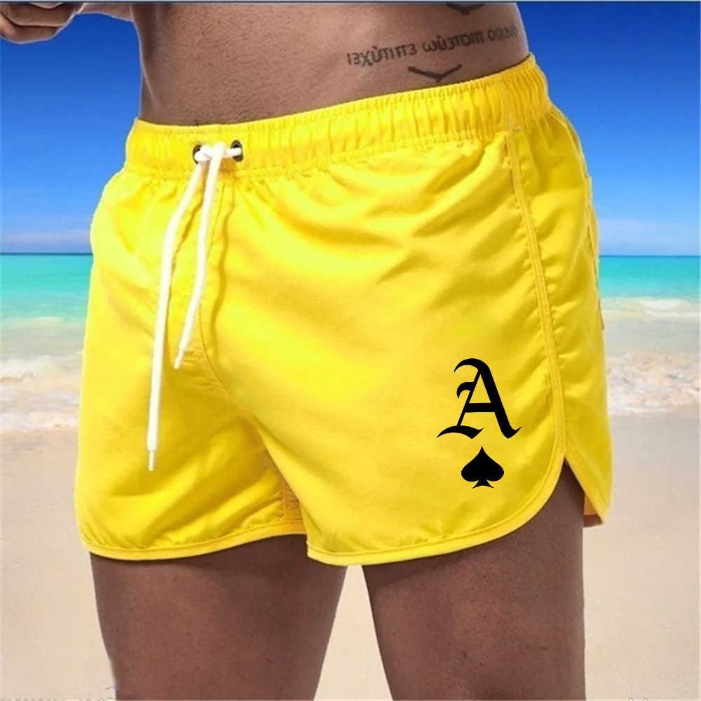 Pull rope Men's swim shorts Short swim shorts Quick dry board shorts Breathable summer surf beach shorts Sports pants 5