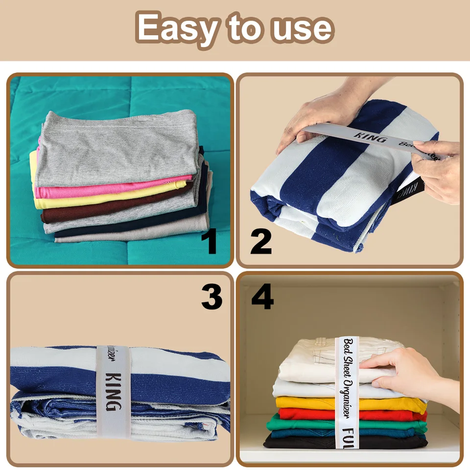 LEAYATST 8-Piece Bed Sheet Holder Bands - Elastic Sheet Straps To Keep Bedding In Place For All Mattress Sizes - View #4