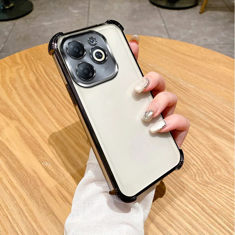 Enhanced Shockproof Plating Phone Case with Reinforced Corners
