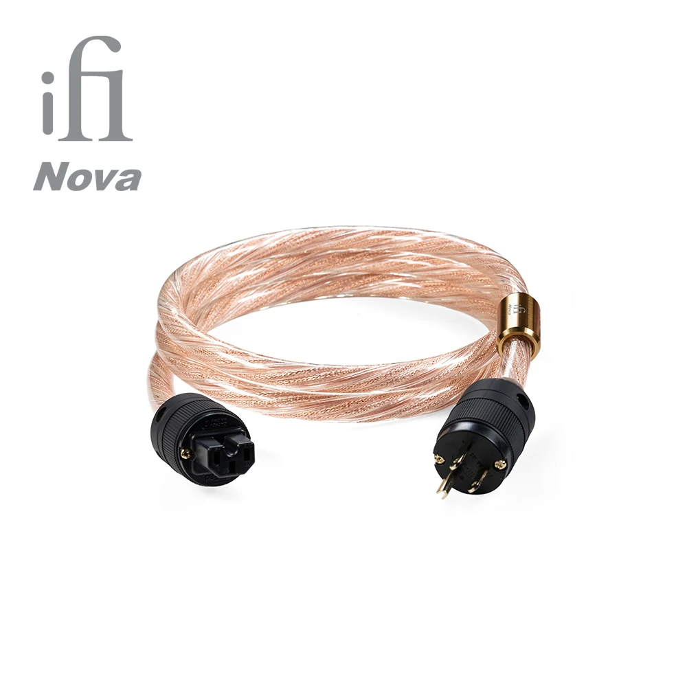 iFi Nova 1.8m HiFi Audio Active Filtered Power Cable Geometric Pure Copper Balance Line Double annular helix Safety Ground Zero
