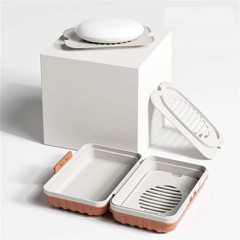 Bathroom Shower Soap Box With Lids Travel Portable Small Soap Tray Dish Storage Holder Plate Home Creative Soap Holder 6