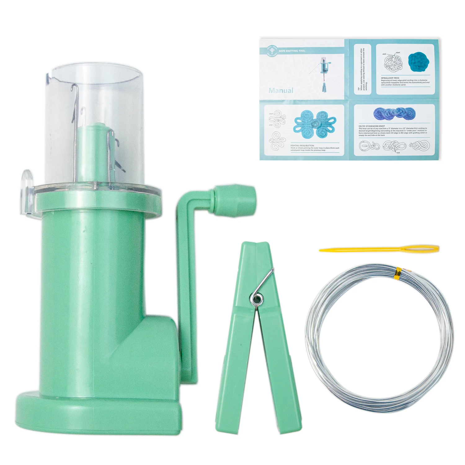 DIY Knitting Machine Mini Spool Knitter Mini Hand-Operated Weaver Tool Hand Weave Crocheting Tools DIY Knitting Spool Knitter
