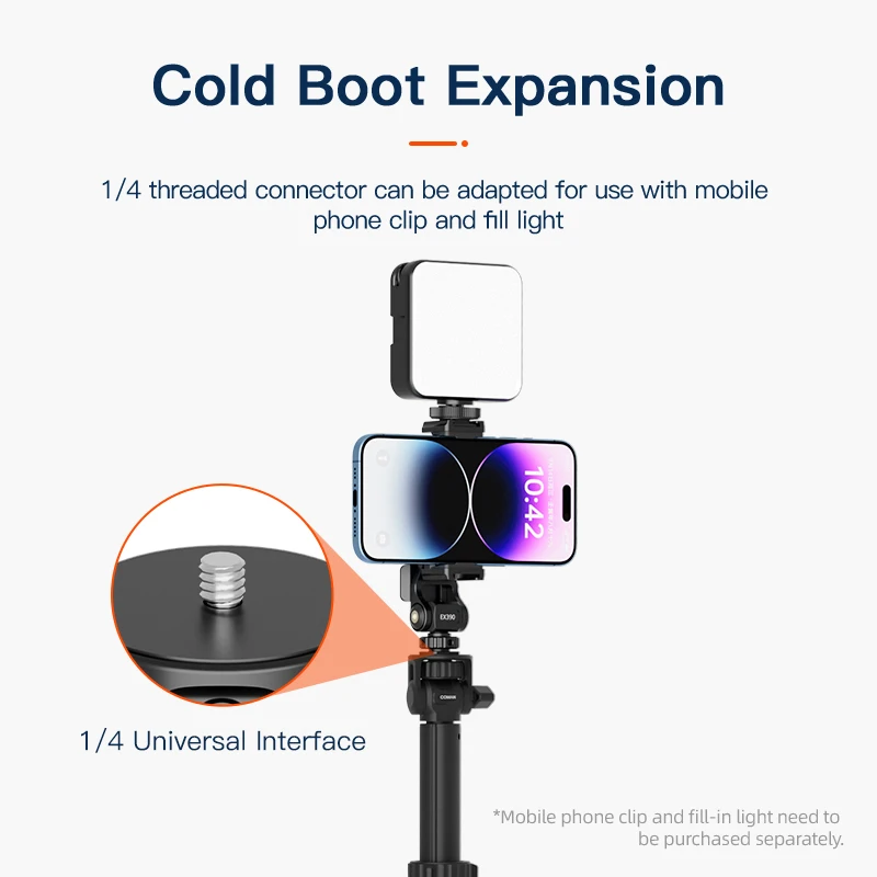 COMAN MT60 1.9M Extendable Photography Light Stand Adjustable With 1/4'' Screw Folding Studio Lighting Stand For Strobe Light