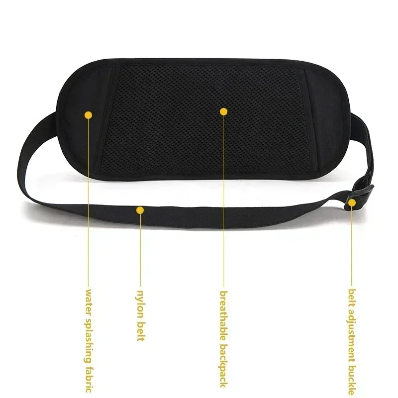Invisible Travel Waist Pack Pouch for Passport Money Belt Bag Hidden Security Wallet Outdoor Sports Jogging Chest Pack Waist Bag 6