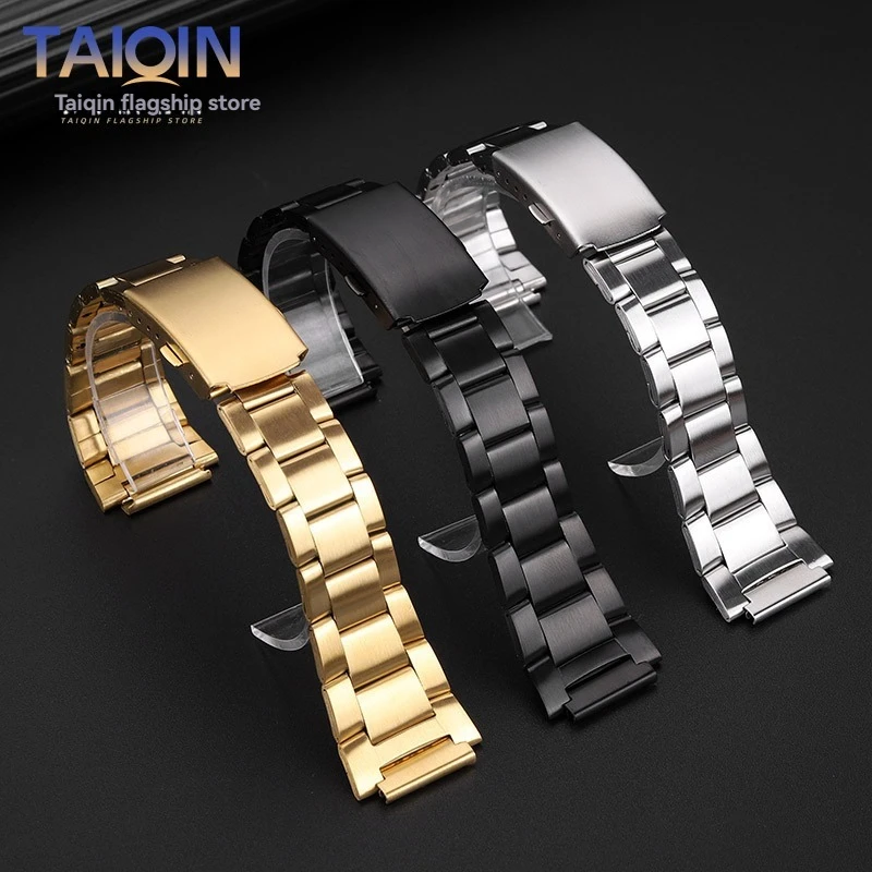 Stainless Steel Watch Case with Waterproof Ring - Black/Silver Finish