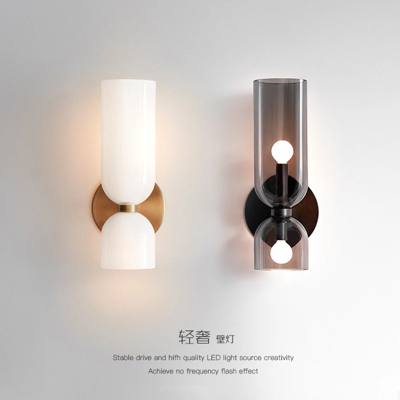 

Light luxury postmodern wall lamp personality creative living room hallway light background wall light Nordic bedroom lamp