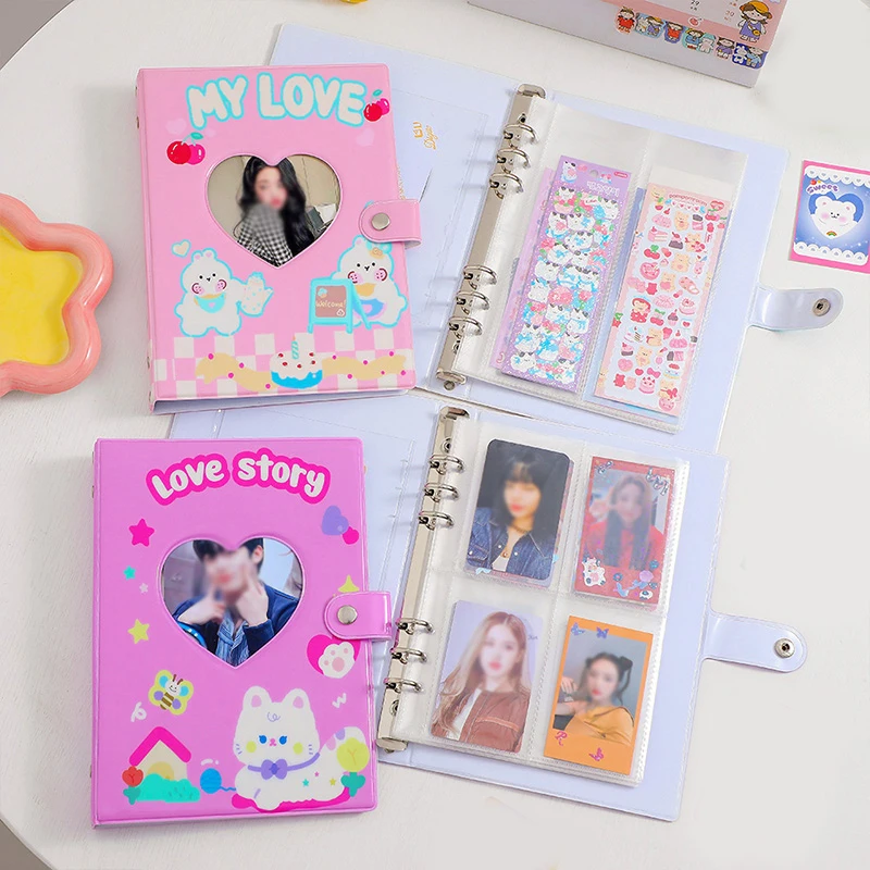 

2D Color Cartoon A5 Photo Binder Protecter Photo Album Cover Waterproof Stars Photo Album Photocard Transparent Collect Book