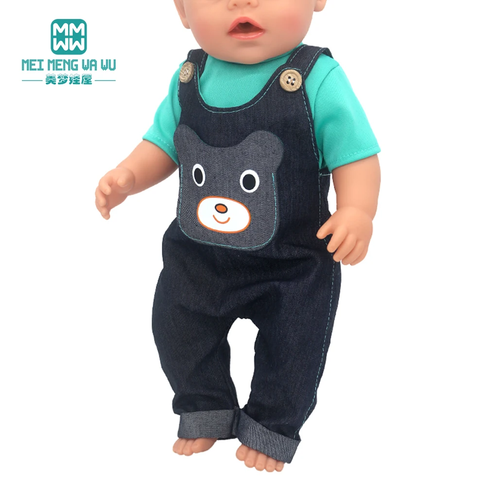 mini Doll clothes Fashion jackets, jeans, coats, shoes fits 45 cm American doll and new born doll accessories 6