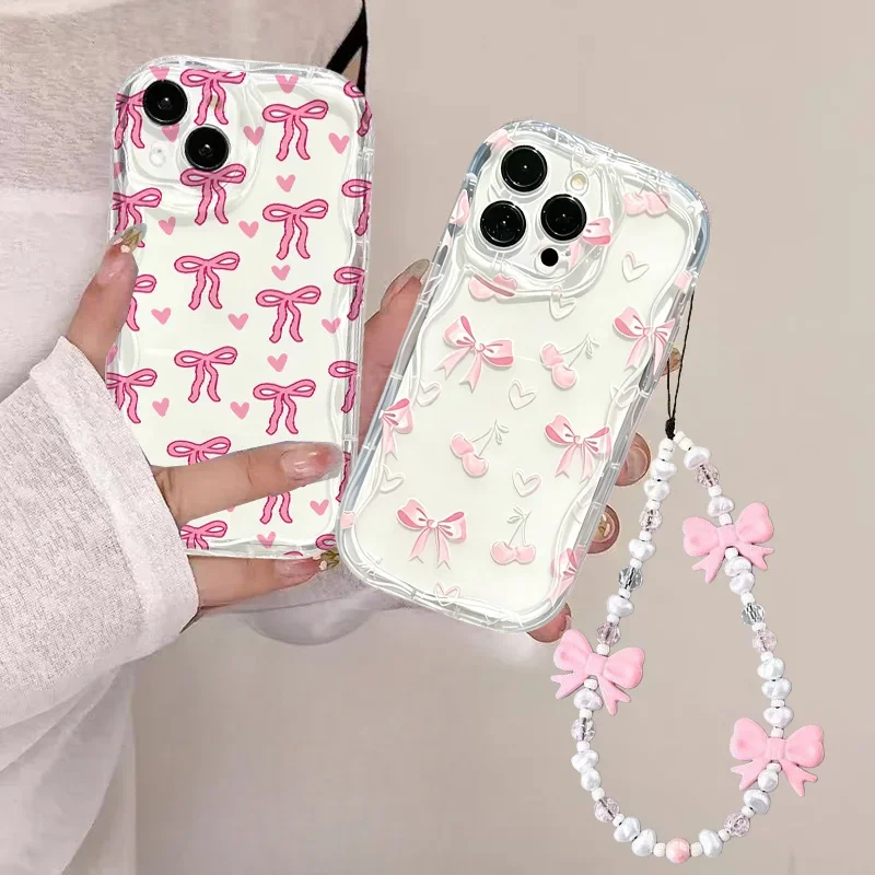 Luxury Cartoon Bowknot Clear Phone Case