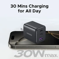【US Plug】UGREEN 20W 30W GaN Charger Mini PD 3.0 USB C Phone Charger For iPhone 16 15 14 Pro Samsung S25 Xiaomi Tablet iPad Air - Image 2