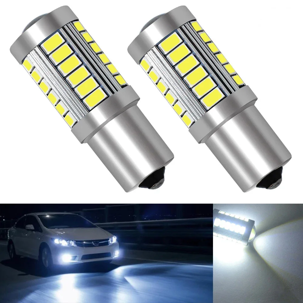 2 шт., Белые 1156 BA15S 1157 BAY15D 3157 7443 P21 5W 33SMD 5730