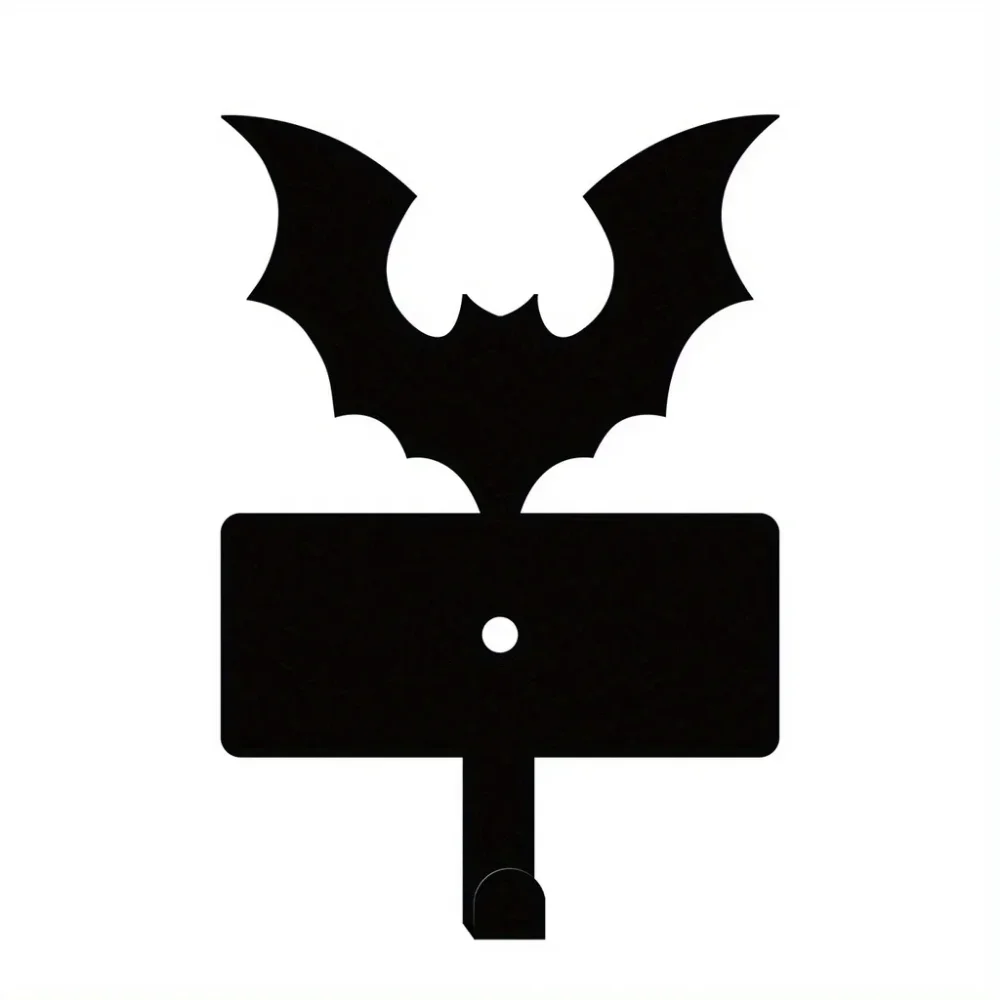 Key Holder Wall Bat Holder Decor Metal Key Hooks Rack Cute Vampire Bat Key Hooks Hanging Dog Leash Wallet Belt Umbrella Towel 3