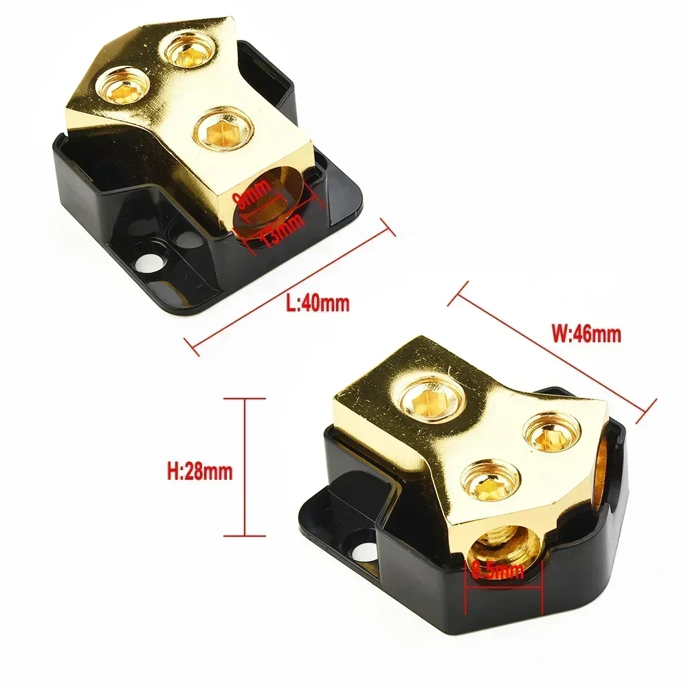 thumbnail image 2 of 4 Way Power Distribution Block With 1×0/2/4 Gauge In & 4×4/8/10 Gauge Out - Daier 2 of 10