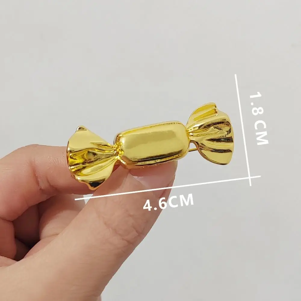 Metal Candy Brooches Gold Silver Korean Style Jewelry