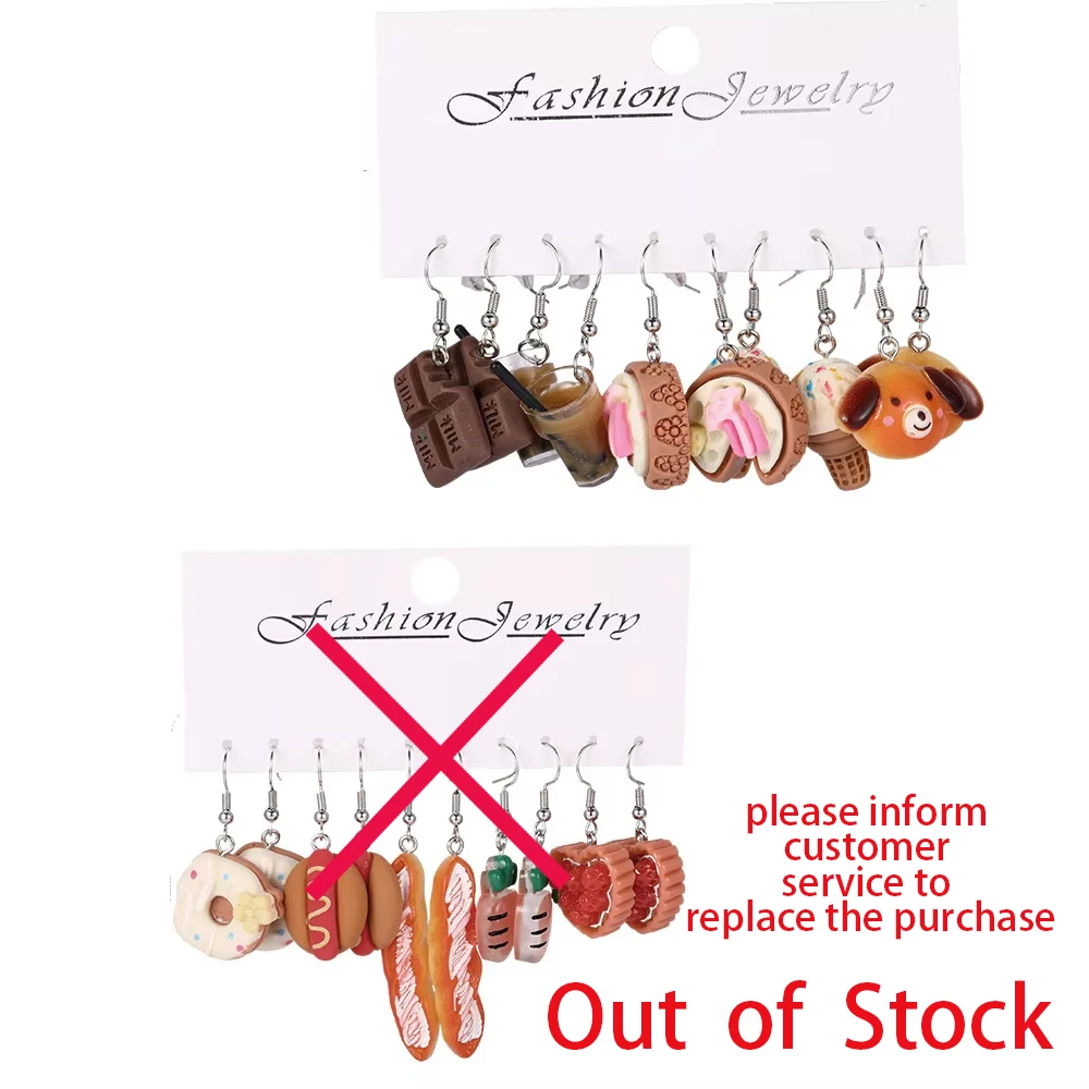 20 Pcs Cartoon Animal INS Earring Set For Women Simple Colorful Temperament Lovely Resin Fruit Drop Earring Trendy Jewelry Gifts