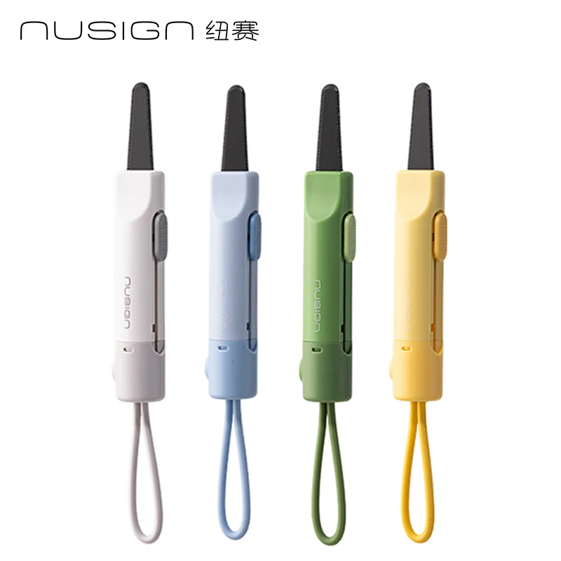 NUSIGN – Mini coupe-boîte magnétique, lame rétractable Portable, ouvre-papier et lettres, matériau ABS Durable pour le bureau et la maison