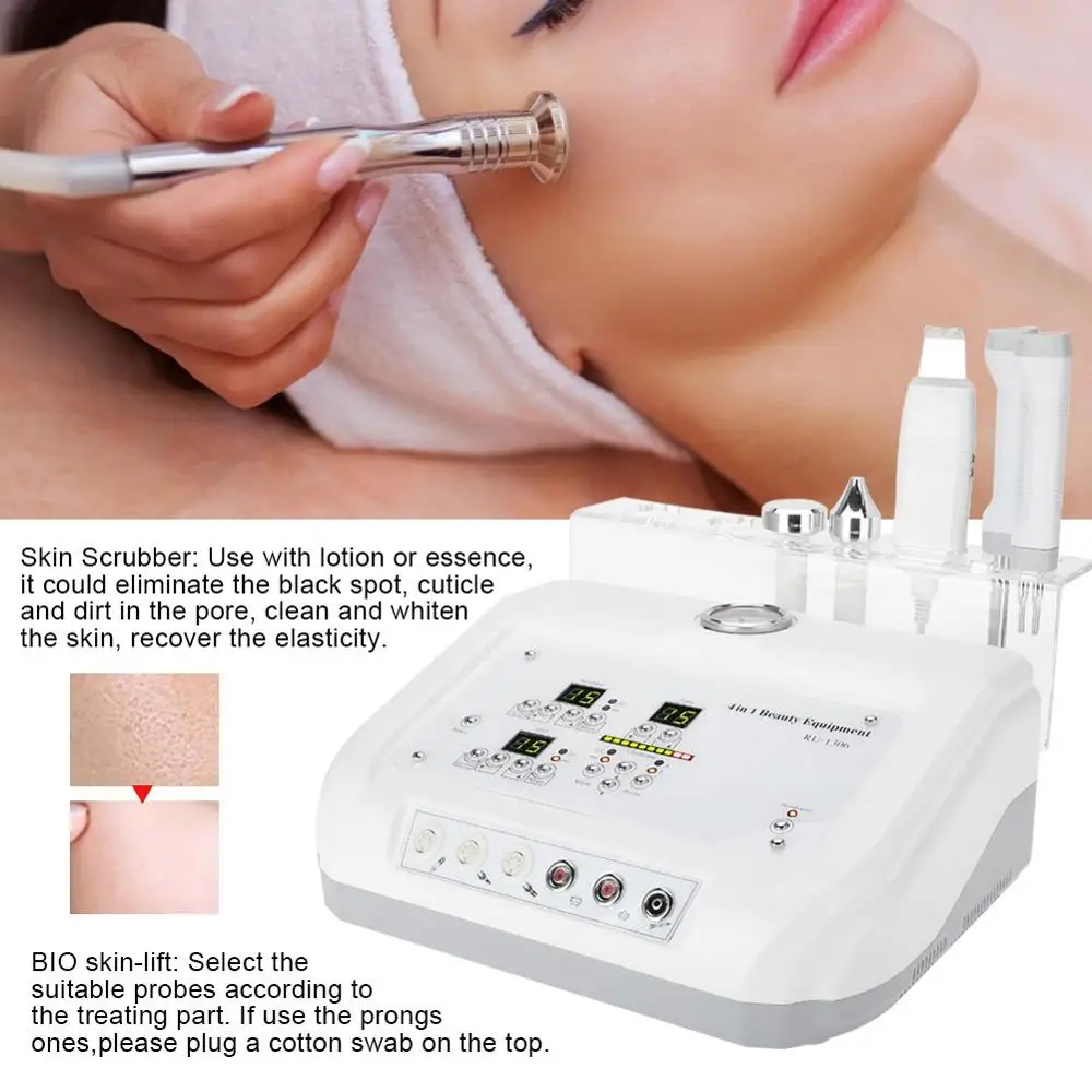 Profession 4 In 1 Ultrasound High Frequency Galvanic Beauty Facial Skin Spa Salon