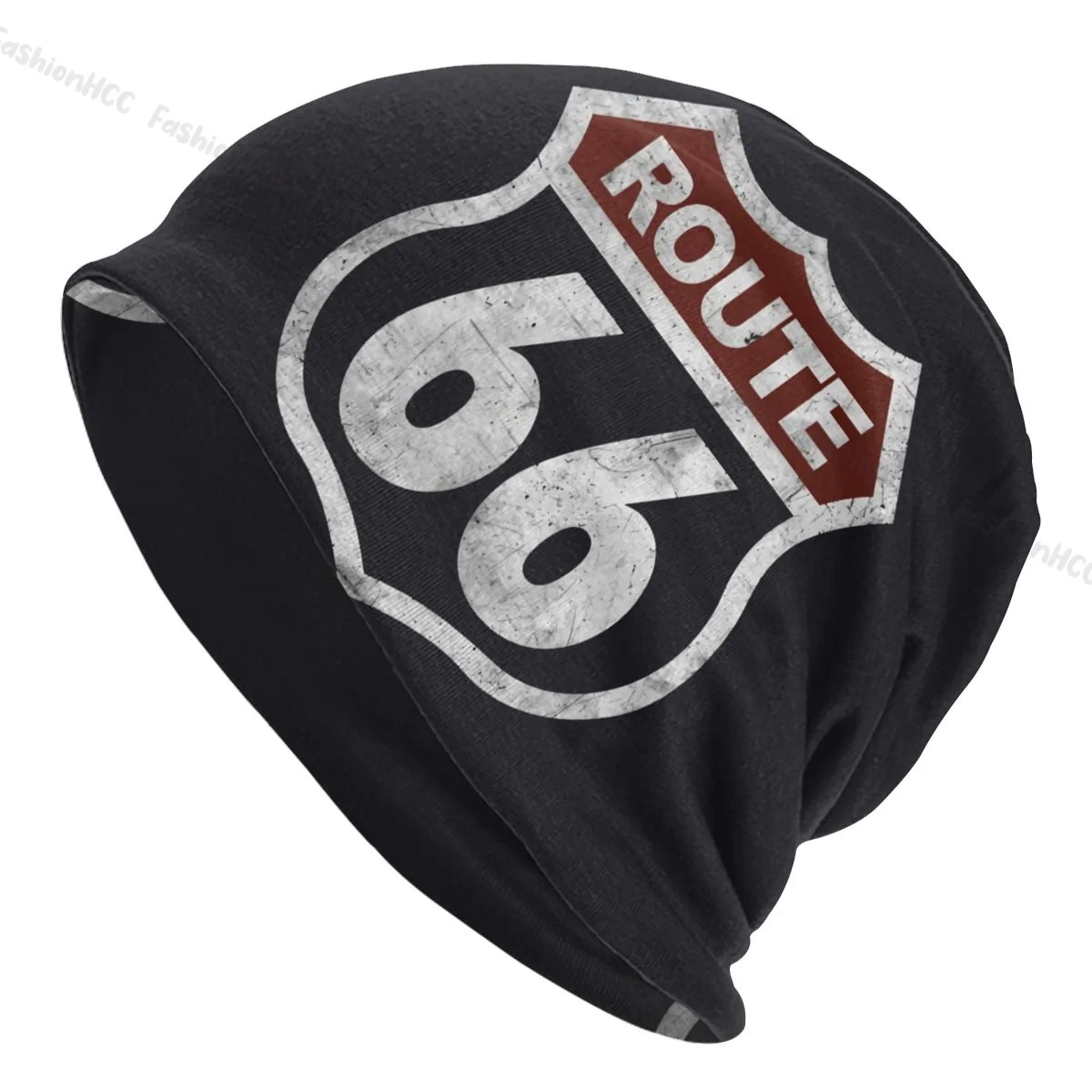 

Route 66 Skullies Beanies Autumn Spring Hats Historic Vintage Thin Bonnet Special Caps Men Women's Earmuffs