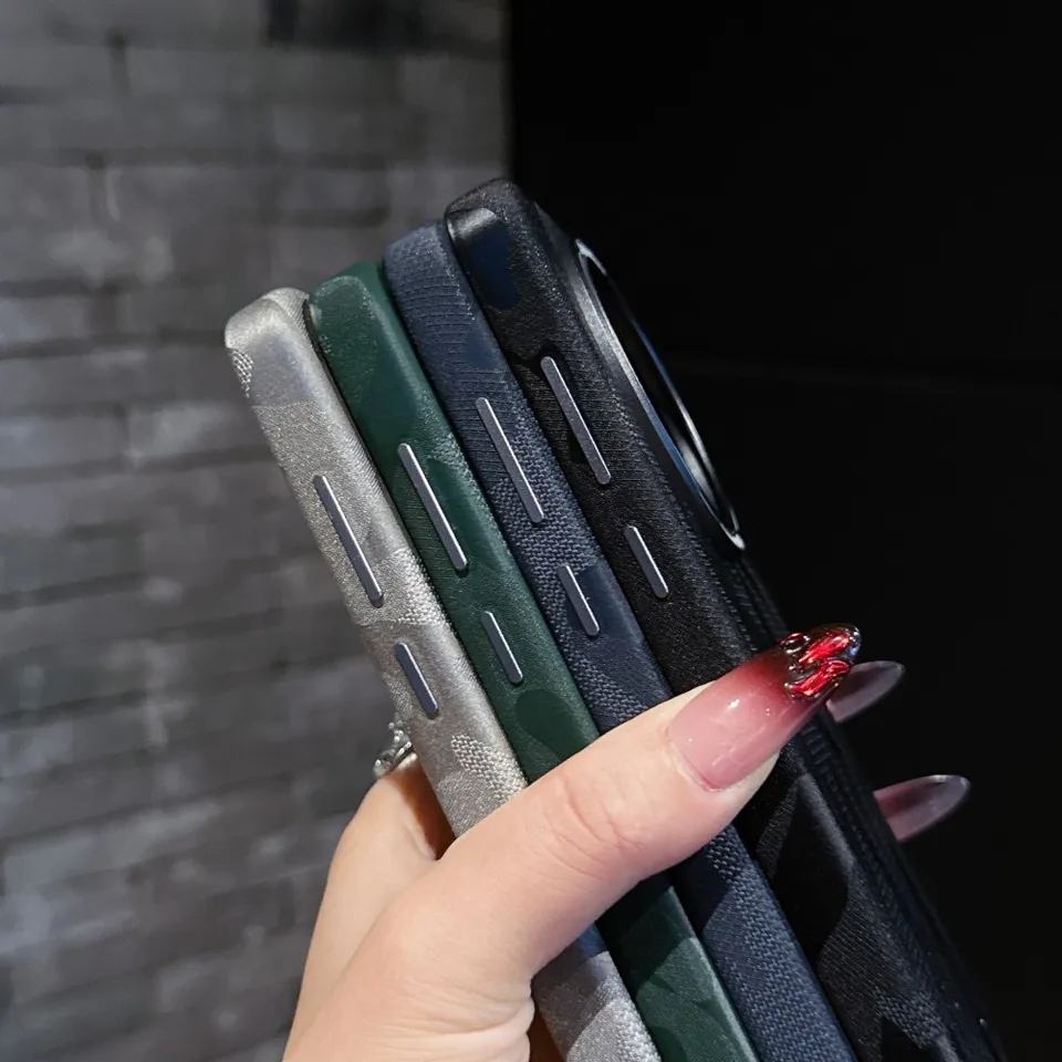 For VIVO X200 Pro Case Luxury PU camouflage Magnetic Wireless