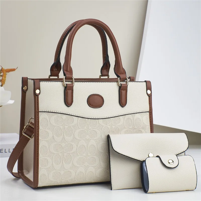 سعة كبيرة 3 قطعة مجموعة حقيبة يد الإناث الرجعية +...