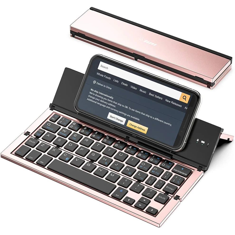 Portátil Teclado Bluetooth Dobrável para Iphone xs Max Ipad Ipad Mini Samsung Tablet Android