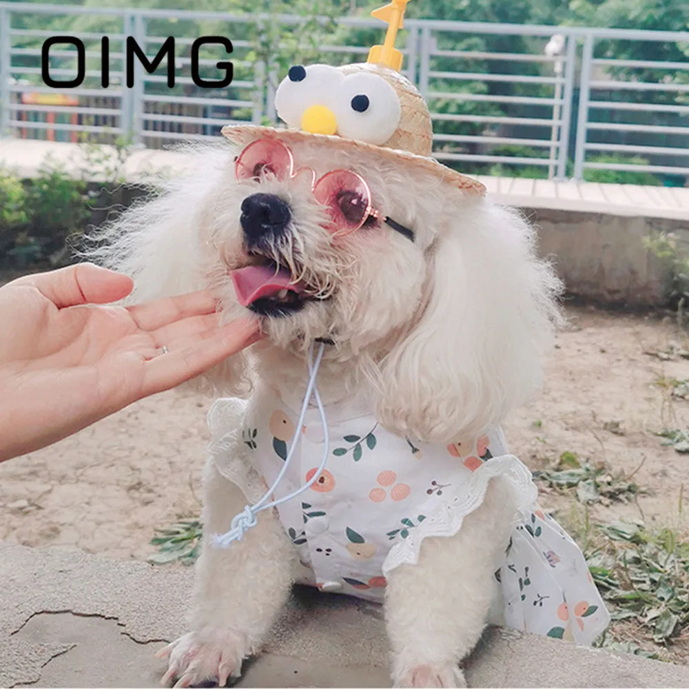 

OIMG Summer Thin Small Dogs Dress Lace Skirt For Dogs Clothes Bichon Teddy Pomeranian Cotton Puppy Garment Cute Pet Cat Princess